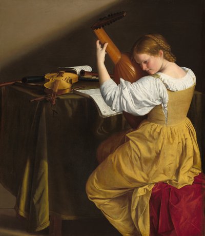 Il Suonatore di Liuto, c. 1612-1620 da Orazio Gentileschi