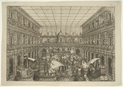 Naumachia nel cortile di Palazzo Pitti da Orazio Scarabelli