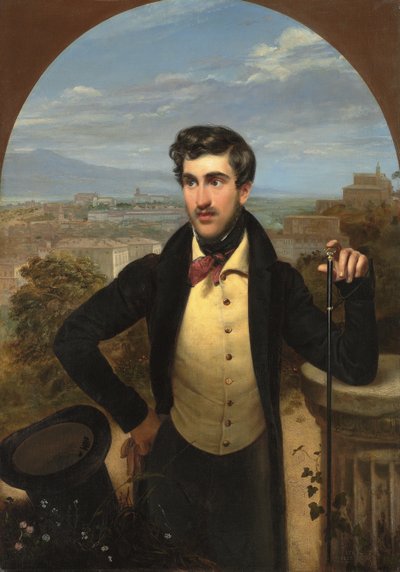Ritratto del principe Mikhail Alexandrovich Galitzine da Orest Adamovich Kiprensky