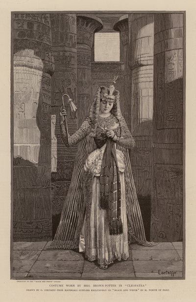 Costume indossato da Cora Urquhart Brown-Potter in Cleopatra da Oreste Cortazzo
