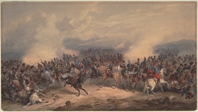 Ussari e Cacciatori alla Battaglia del Fiume Chernaya il 16 agosto 1855, 1855 da Orlando Norie