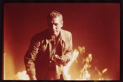 Paul Newman sul set di 