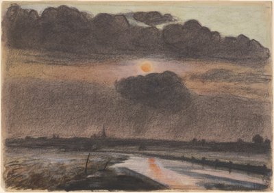 Tramonto sul fiume da Oscar Bluemner