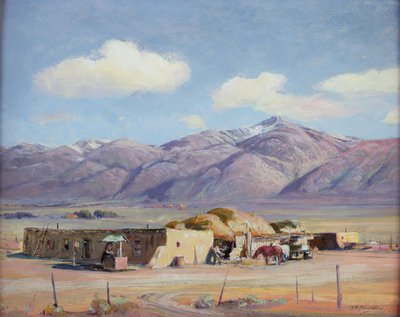 Casa di Adobe da Oscar Edward Berninghaus