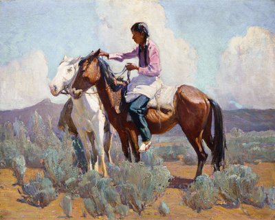 Indiano a cavallo da Oscar Edward Berninghaus
