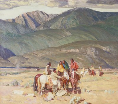 Indiani Taos sulla Mesa da Oscar Edward Berninghaus