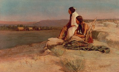 Guardando il treno dei carri da Oscar Edward Berninghaus