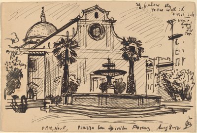 Piazza S. Spirito, Firenze da Oscar F. Bluemner
