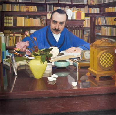 Ugo Ojetti nello studio, c.1908-09 da Oscar Ghiglia