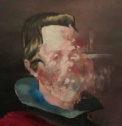 Velazquez Disintegrating, 2020-2025 (acrilico e olio su tela) da Oscar Nin