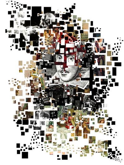 Collage di William Shakespeare (stampa) da Oscar Vila Nieto