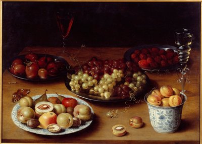 Natura morta di frutta e bicchiere da Osias the Elder Beert