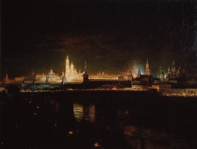 Illuminazione del Cremlino di Mosca da Oskar Adolfovich Hofman