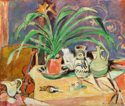 Natura morta con amarillide in fiore da Oskar Moll