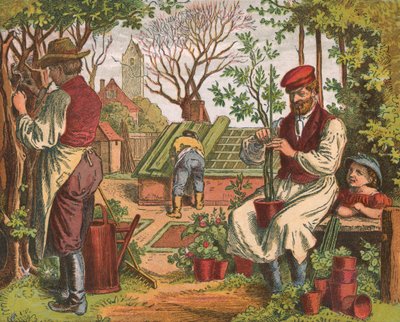 Giardinaggio, 1871 da Oskar Pletsch