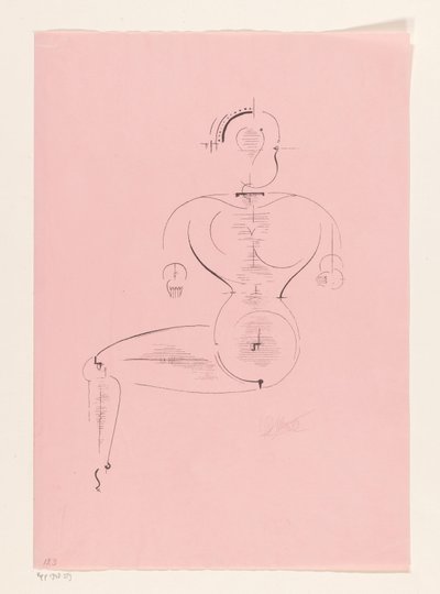 Figura seduta da Oskar Schlemmer (signed by artist)