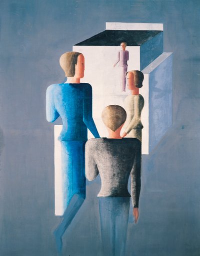 Quattro figure e un cubo da Oskar Schlemmer