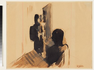 Gruppe im Innenraum da Oskar Schlemmer