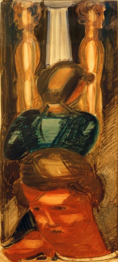 Gruppo davanti a una colonna dorica da Oskar Schlemmer