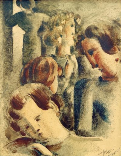 Gruppo chiaro con bionda blu da Oskar Schlemmer