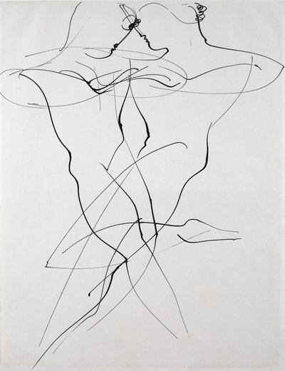 Due figure in movimento opposto, danza da Oskar Schlemmer