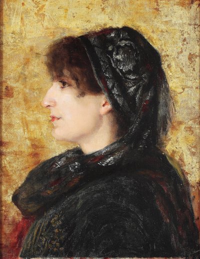 Ritratto di Naile Hanım da Osman Hamdi Bey