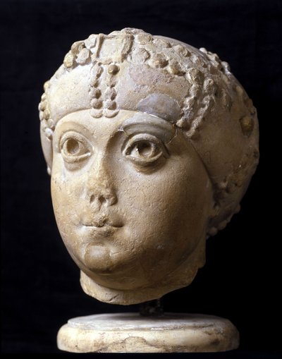 Testa in marmo di Amalasunta regina degli Ostrogoti (morta nel 535), figlia di Teodorico il Grande, re degli Ostrogoti. da Ostrogothic Ostrogothic