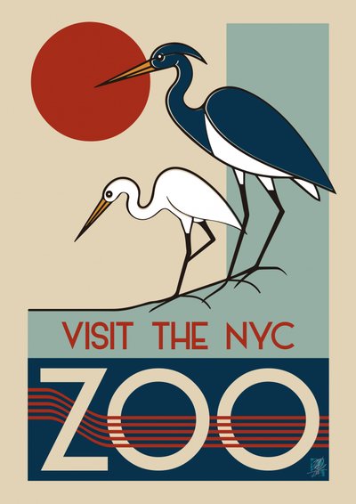 Lo zoo di New York in stile Art Déco da Osvaldo Russo