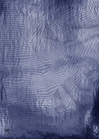 Onde tranquille color indaco da Osvaldo Russo