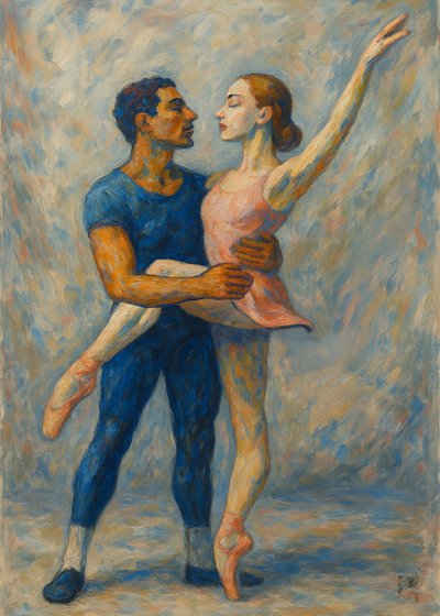Elegante abbraccio da balletto da Osvaldo Russo