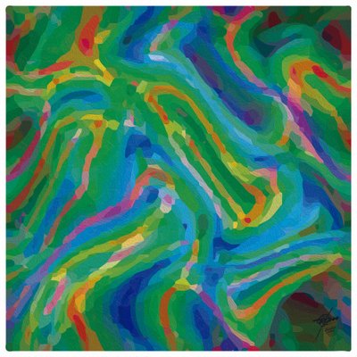 Verde, blu, astratto, flusso da Osvaldo Russo