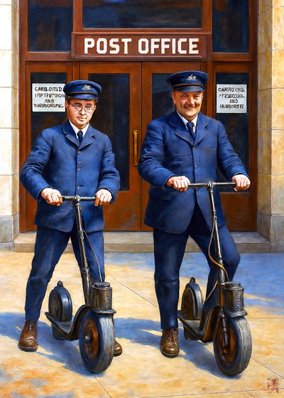 Postini su scooter d