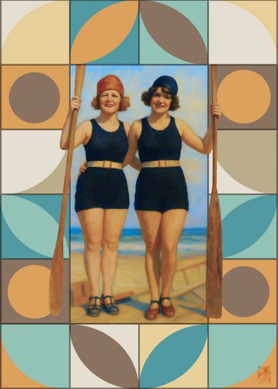 Canottieri da spiaggia in stile vintage da Osvaldo Russo