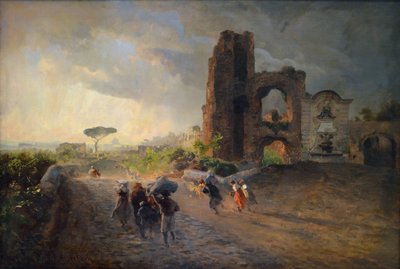 Francese: Paysage romain Paesaggio romano da Oswald Achenbach