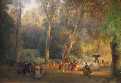 Nel Parco di Villa Torlonia da Oswald Achenbach