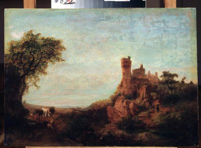 Paesaggio con castello da Oswald Achenbach