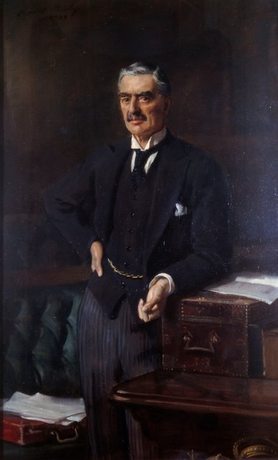 Ritratto di Neville Chamberlain (1869-1940) da Oswald Hornby Joseph Birley