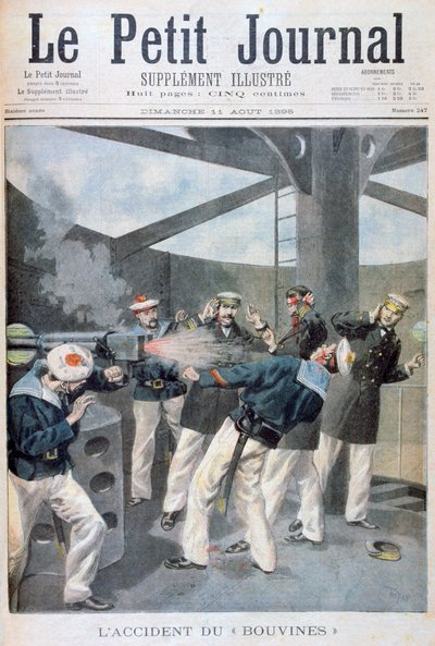 Incidente sulla nave da guerra francese Bouvines, 1895 da Oswaldo Tofani
