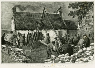 Scena di sfratto (incisione) da Oswaldo Tofani