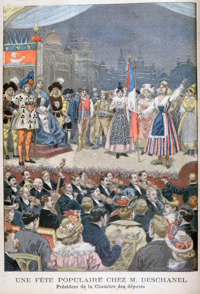 Festa popolare con Paul Deschanel, Presidente della Francia, 1900 da Oswaldo Tofani