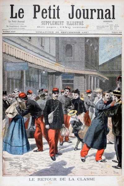 Soldati francesi che tornano a casa, Francia, 1897 da Oswaldo Tofani