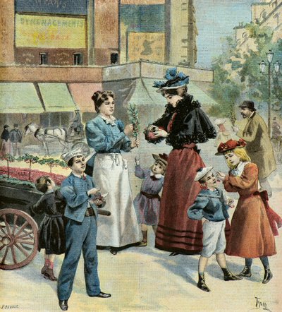 Parigi in primavera, 1895 (Illustrazione) da Oswaldo Tofani