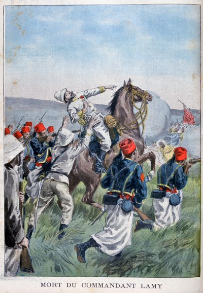 La morte del comandante Lamy, Battaglia di Kousséri, 22 aprile 1900 da Oswaldo Tofani