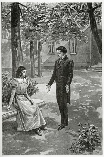 Victor Hugo dichiara il suo amore ad Adèle Foucher, XIX secolo da Oswaldo Tofani
