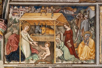 Dettaglio di una parete: Natività da Ottaviano Nelli