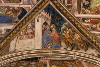 Dettaglio della volta: Anna e Gioacchino si incontrano alla porta d