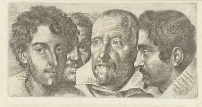 Ritratto di Cosimo Orsino, Cesare Bartolotti, Sigmund Laire e un autoritratto di Ottavio Leoni da Ottavio Mario Leoni