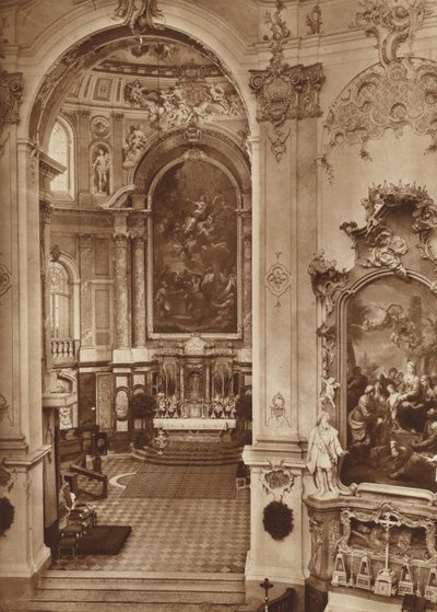 Chiesa del convento di Ettal, interno della chiesa da Otto Ballerstedt