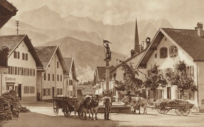 Piazza di San Floriano a Partenkirchen da Otto Ballerstedt