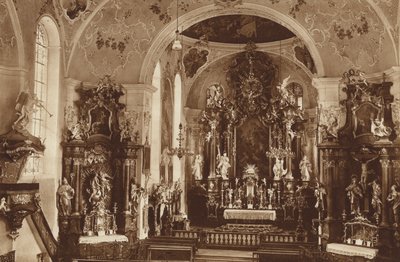 Chiesa parrocchiale, Oberammergau, interno della chiesa da Otto Ballerstedt